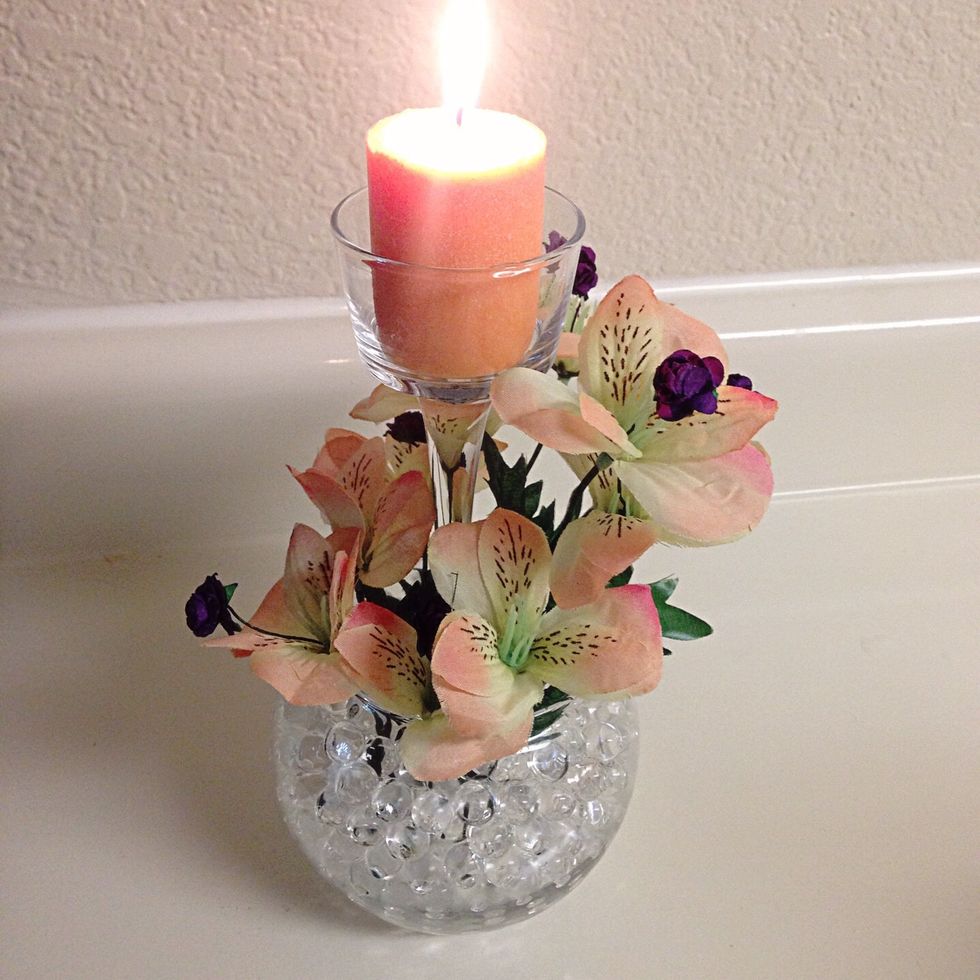 Light in the candle ..