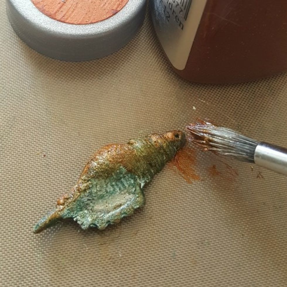 lightly dab certain areas with some Sorbet medium - Kenyan Copper