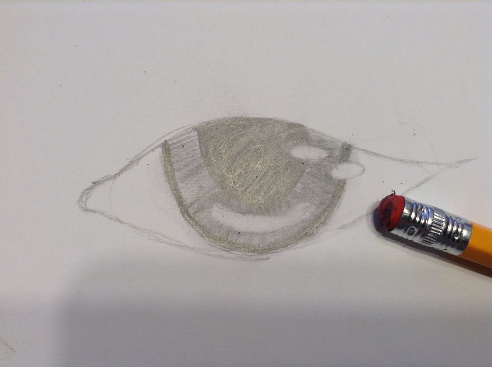 LIGHTLY erase inside the shapes that you made.