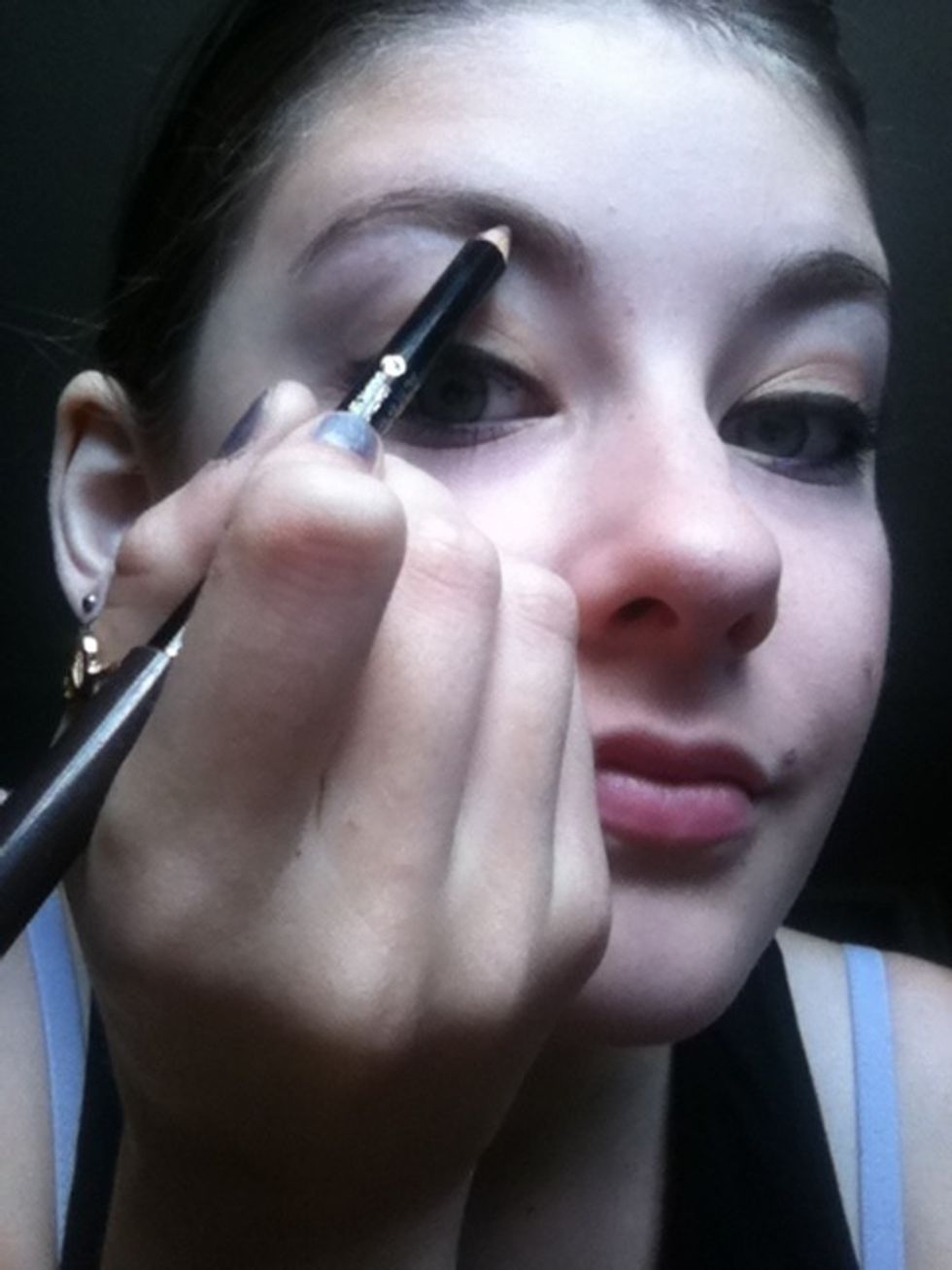 Lightly fill them in.