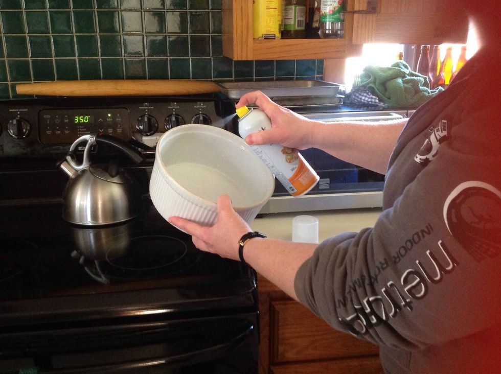 Lightly grease a 9 by 9 inch baking dish or one of comparable size