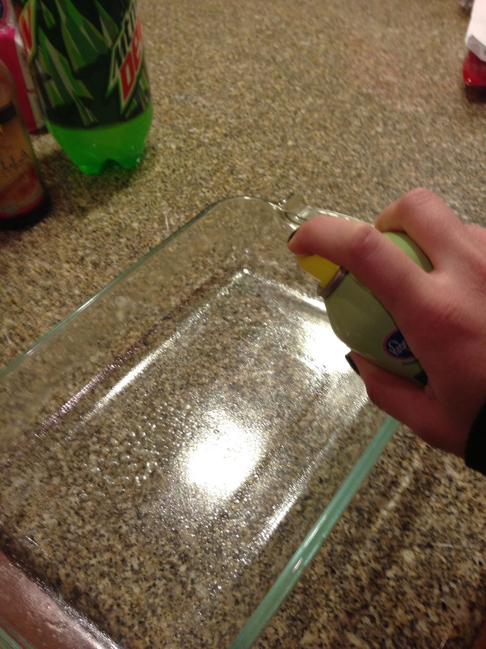 Lightly grease the pan