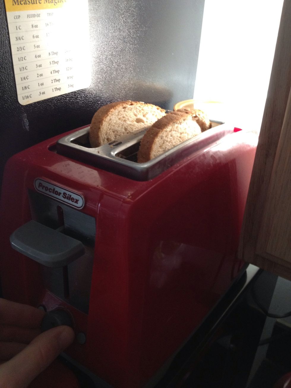 Lightly (important) toast your bread