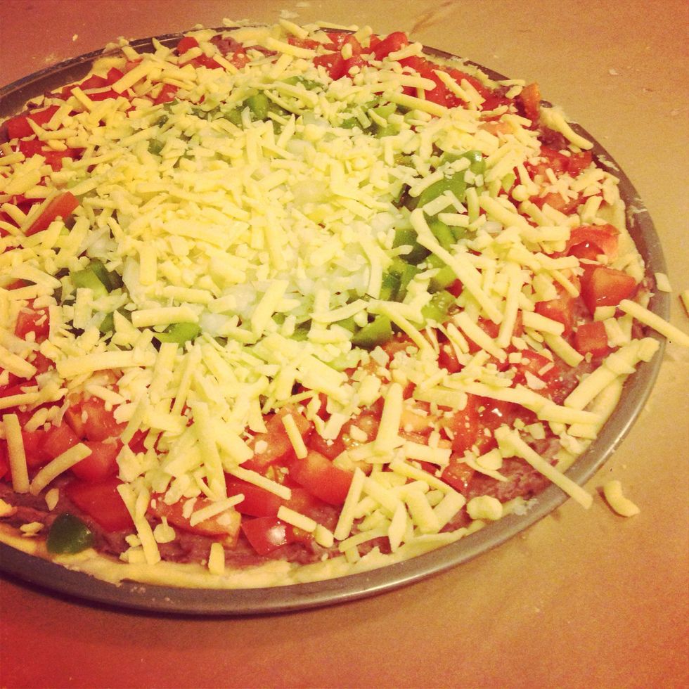Lightly sprinkle with cheese
