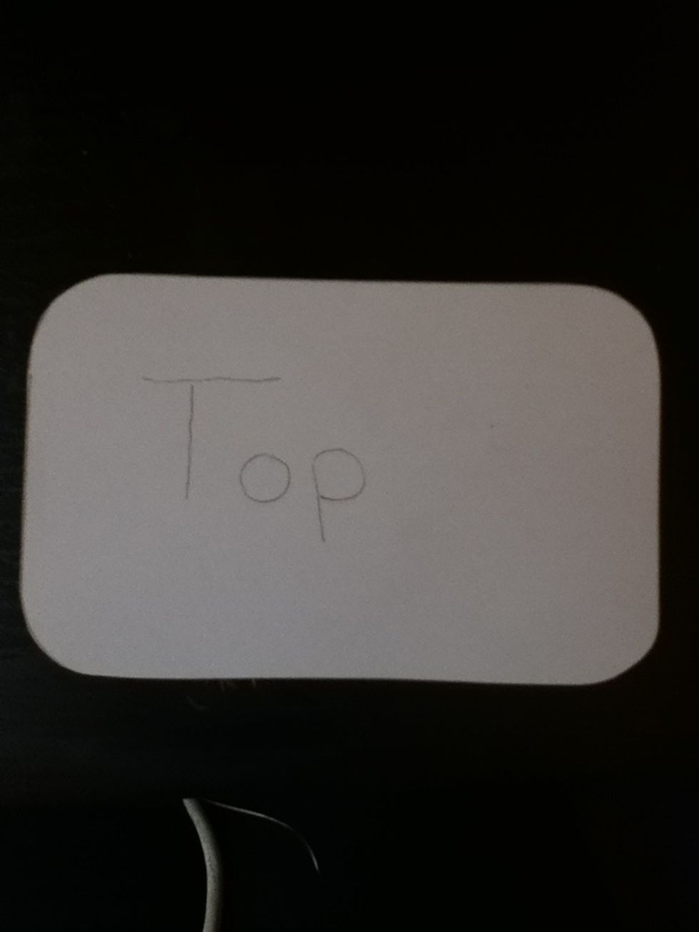 Lightly wright "top" on the back of your cut out, and set aside for later.