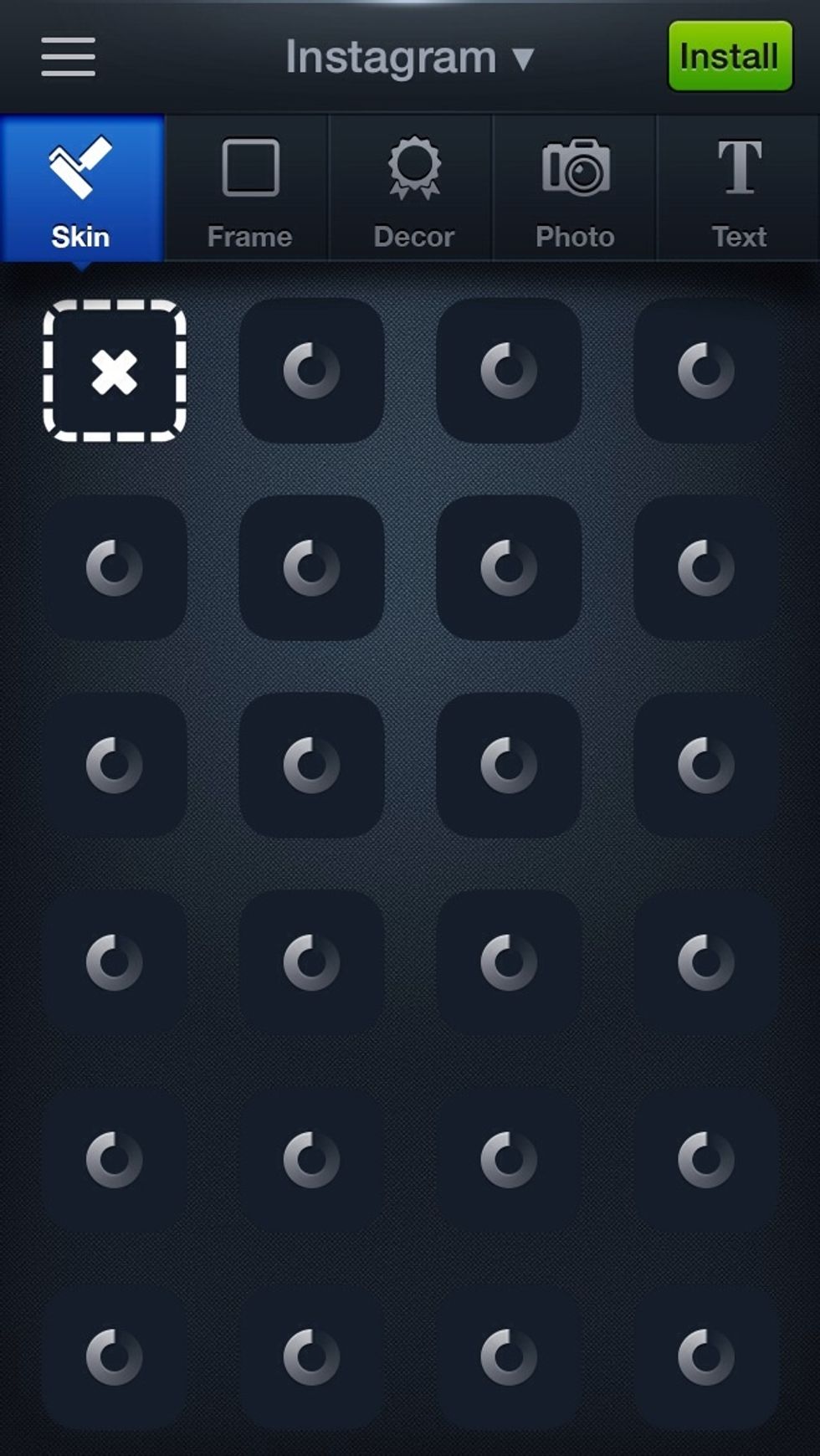 Like I said, right now I have no wifi. It will look different. But you can choose a skin,