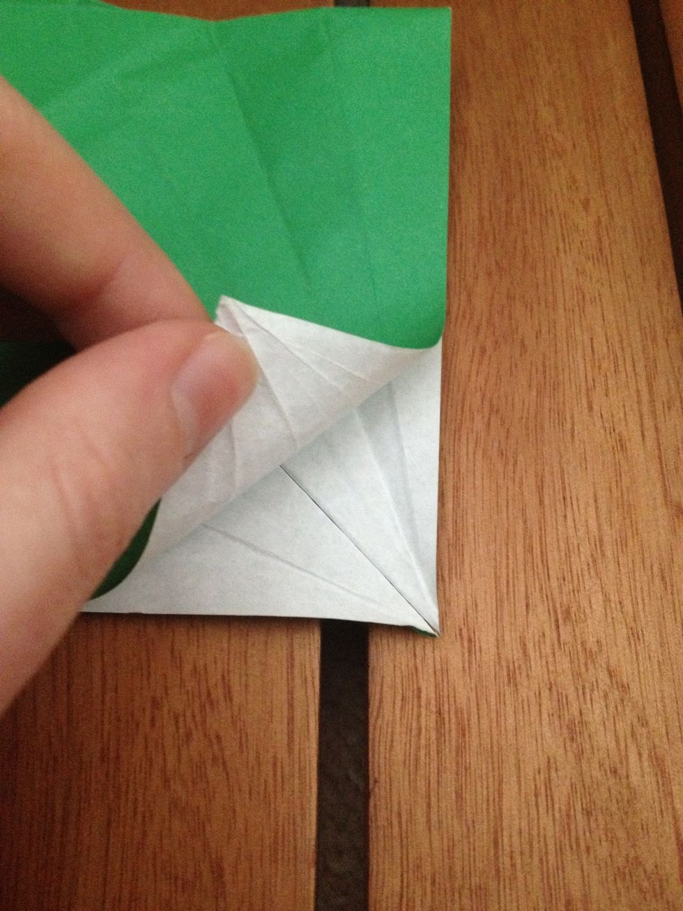 Like last time, peel back the bottom right corner.