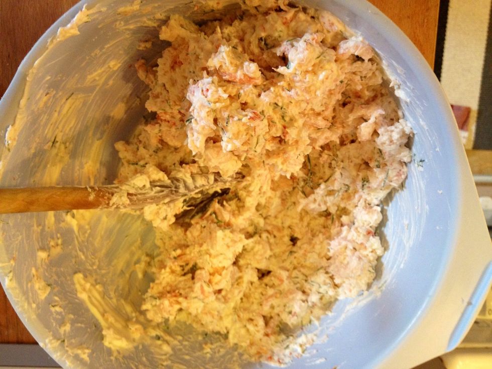Like so. Here I added the mayonnaise.