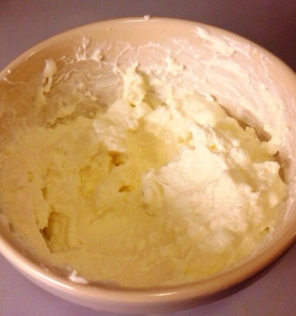 Like so. Put in the fridge.