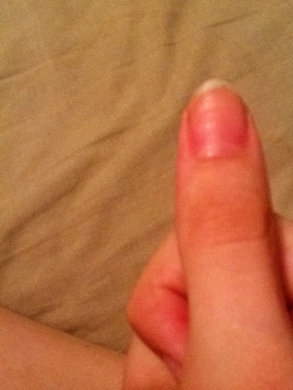 Like so. ^^^^^^ repeat on all nails.