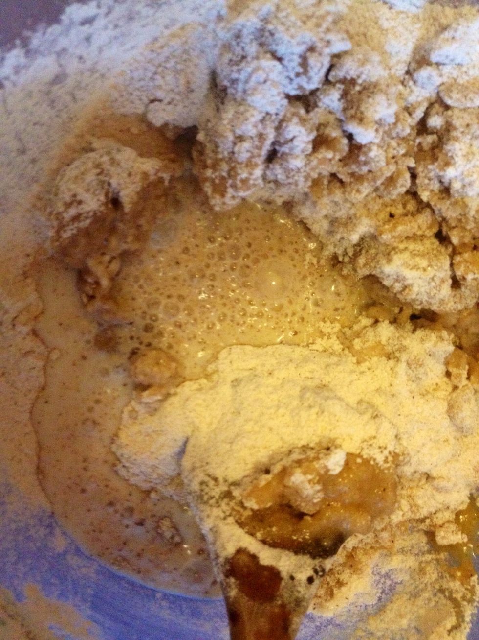 Like so. Stir heavily.