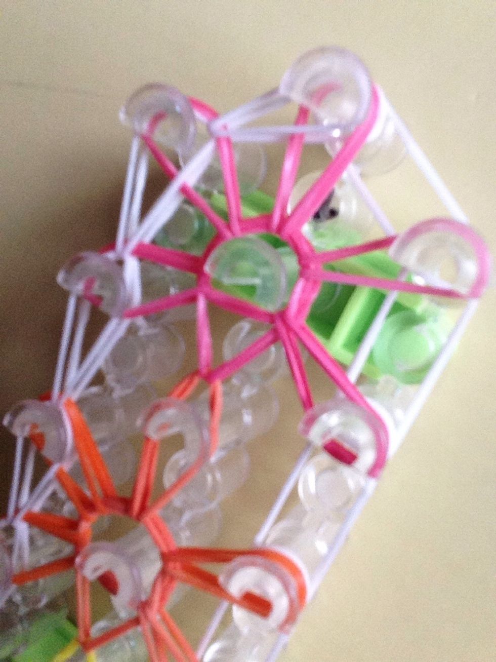 Like so. To finish the other side go back to the bottom and do the same thing.