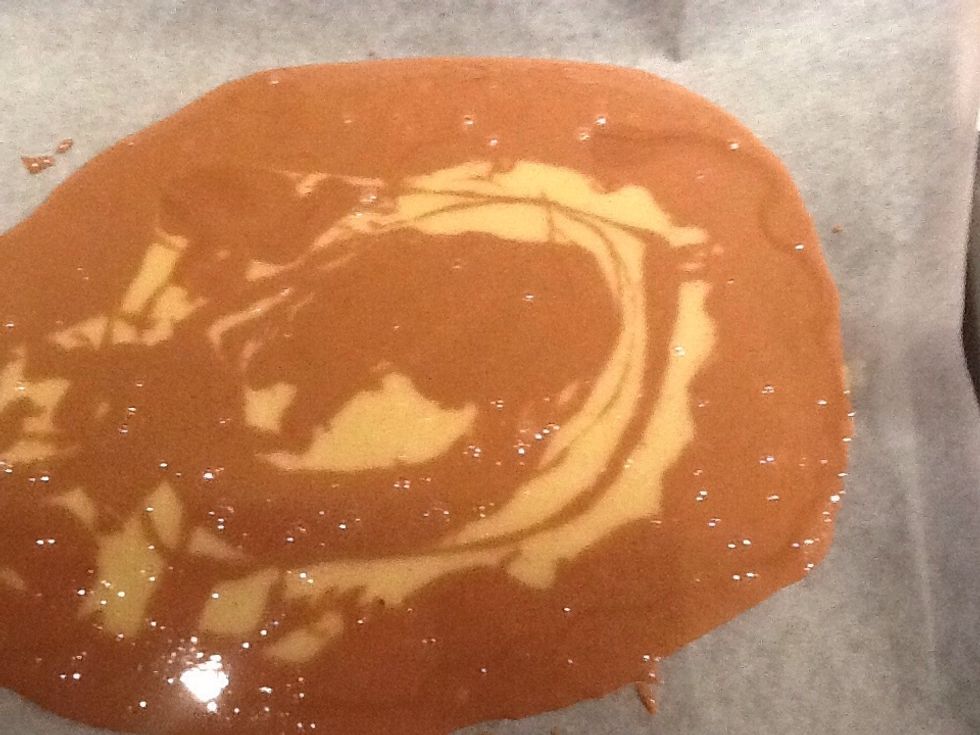 Like so when you mix it \ud83d\ude04\ud83c\udf70( though if it's first time do the edges light) bake in normal oven at 200 degrees Celsius it will still be a bit wet in the middle and brown edges (light mix) . put in tin