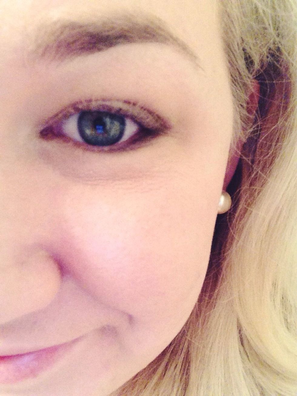 Like so. You can also use the Faint color to define your lower lash line and out edge of eyelid.