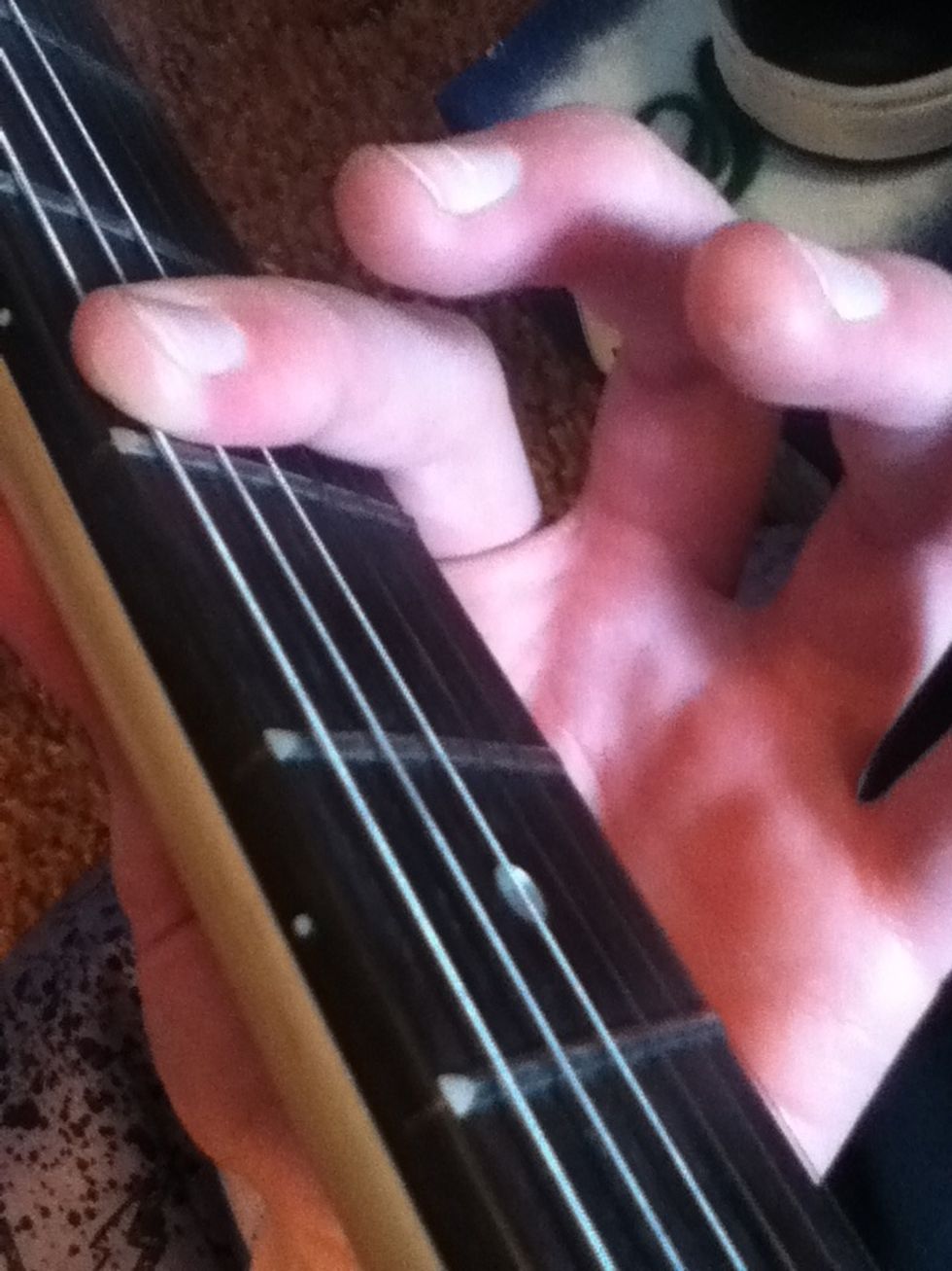 Like the major, you'll start with baring the fret.