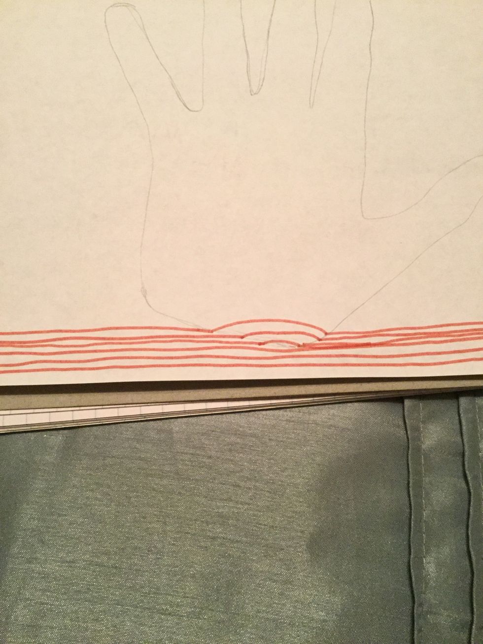 Like this, and do that all the way up to where the fingers start.