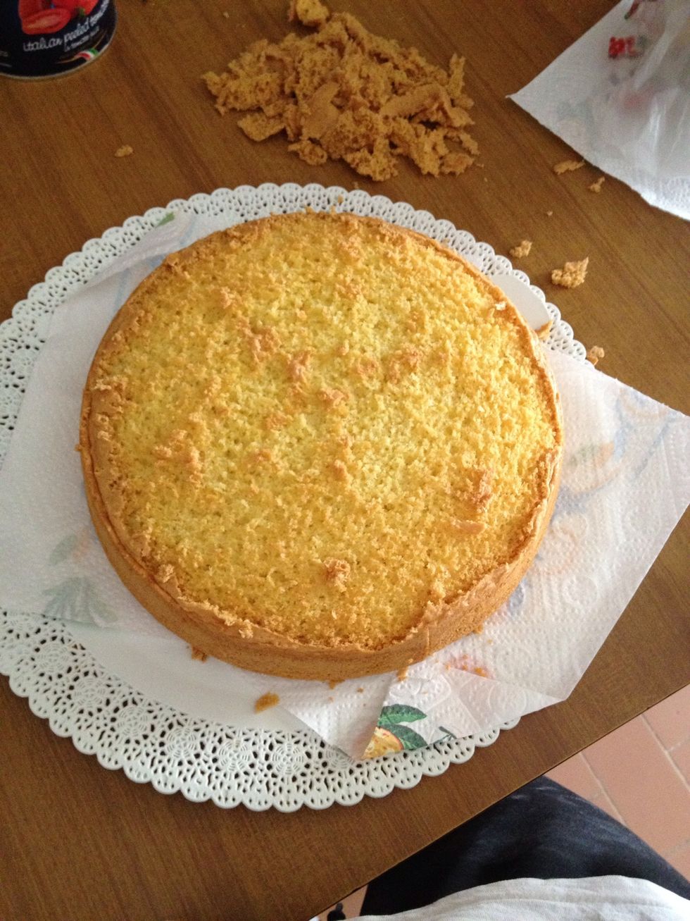 Like this and turns upside down the cake and do the same thing