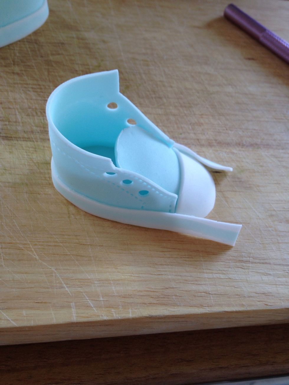 ...like this, cut the excess off