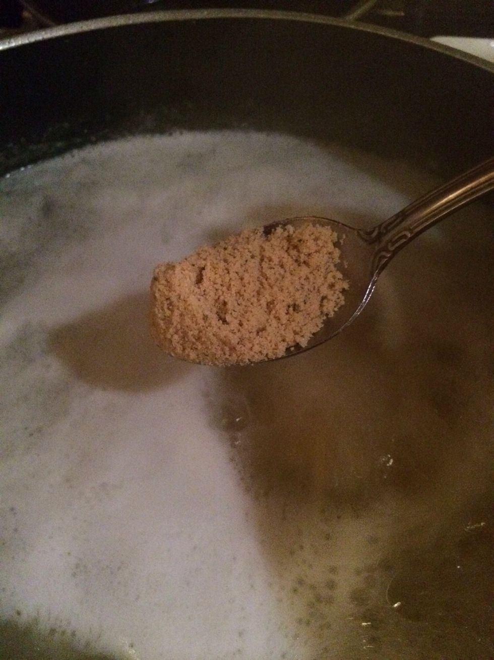 Like this.... I did add a lot more knorr down the line of cooking. Again measure knorr to taste.