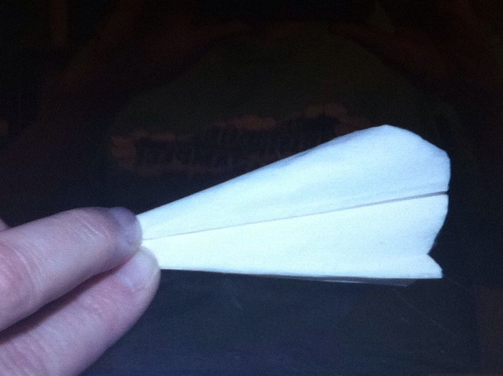 Like this. Now cut the edge off to make a tear drop type shape.