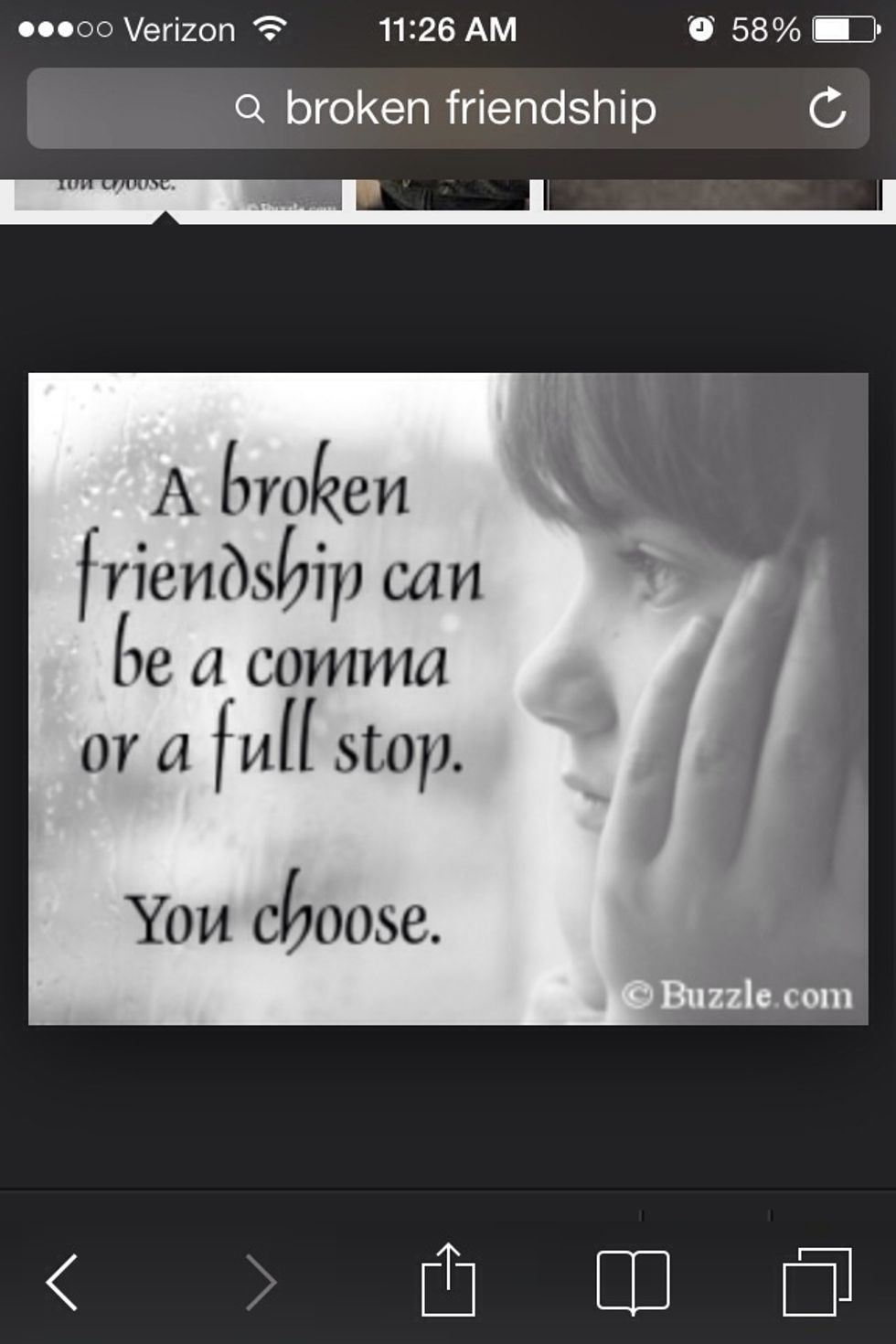 Like this picture, you choose whether or not your friendship is worth keeping. It's always your choice.