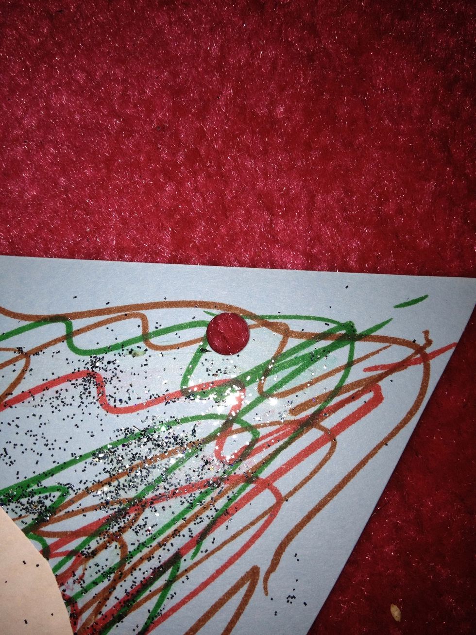 Like this then pull the thread throw each triangle