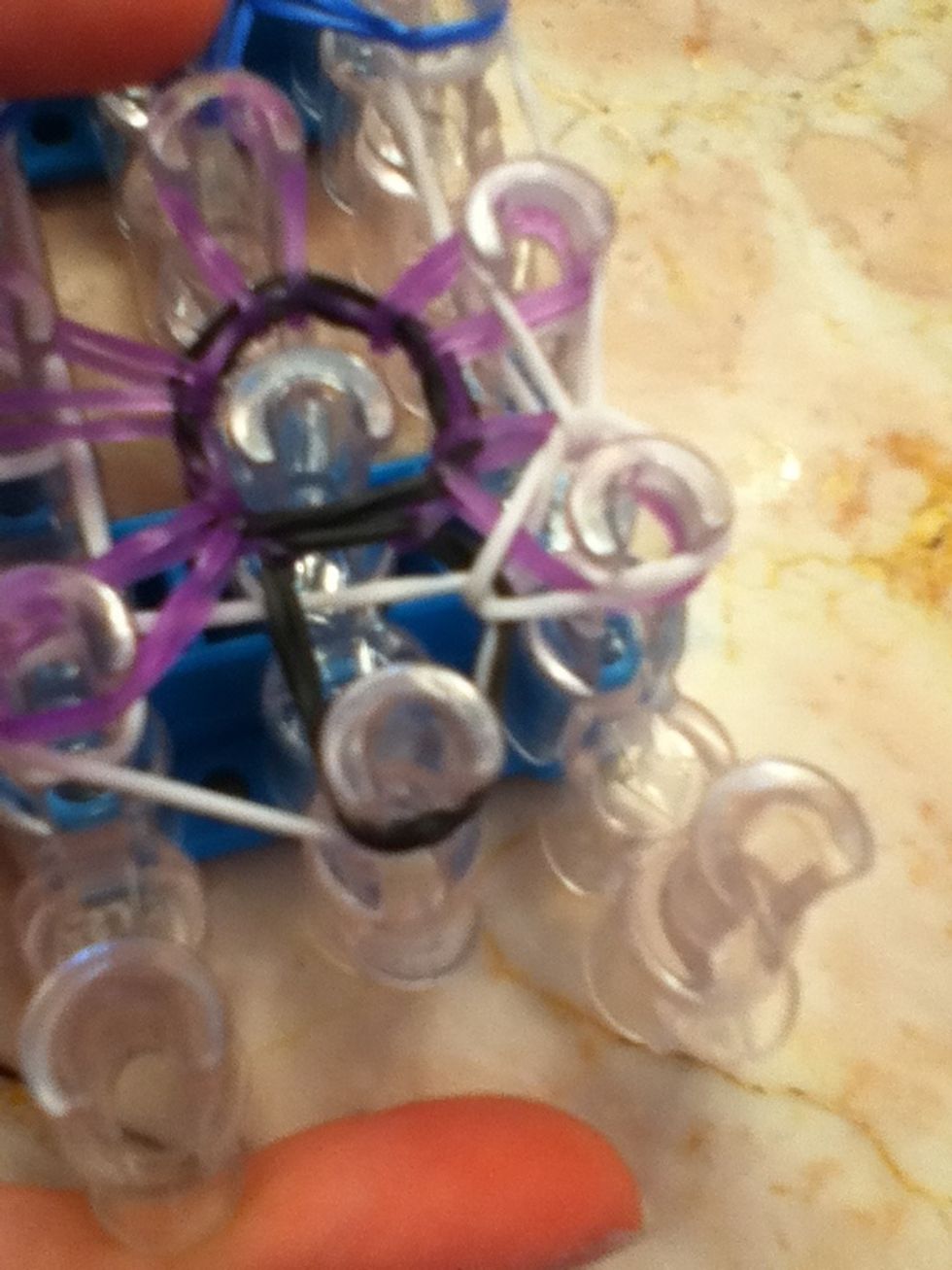 Like this. When you get to the top, go diagonal