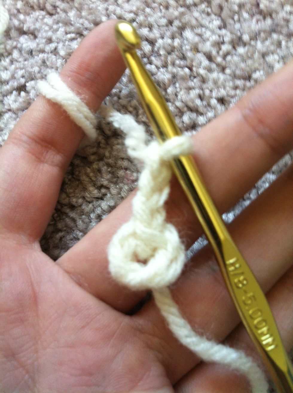 like you learned in my other guide a double crochet calls for 3 chains in the beginning. so, chain 3 :)