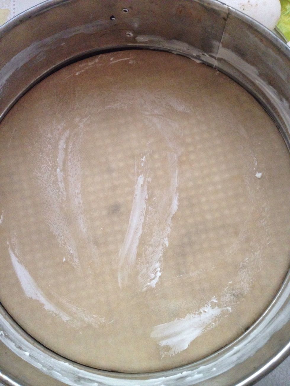 Line a 9inch pan with a parchment paper and grease with butter or cooking spray