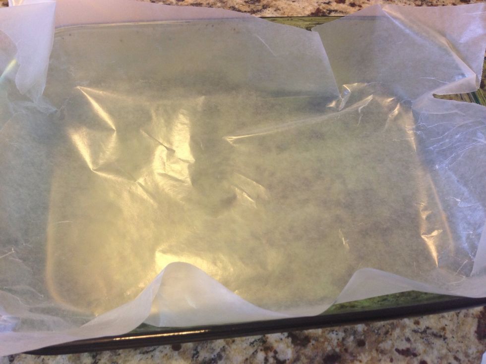 Line a baking sheet or shallow pan with some wax paper.