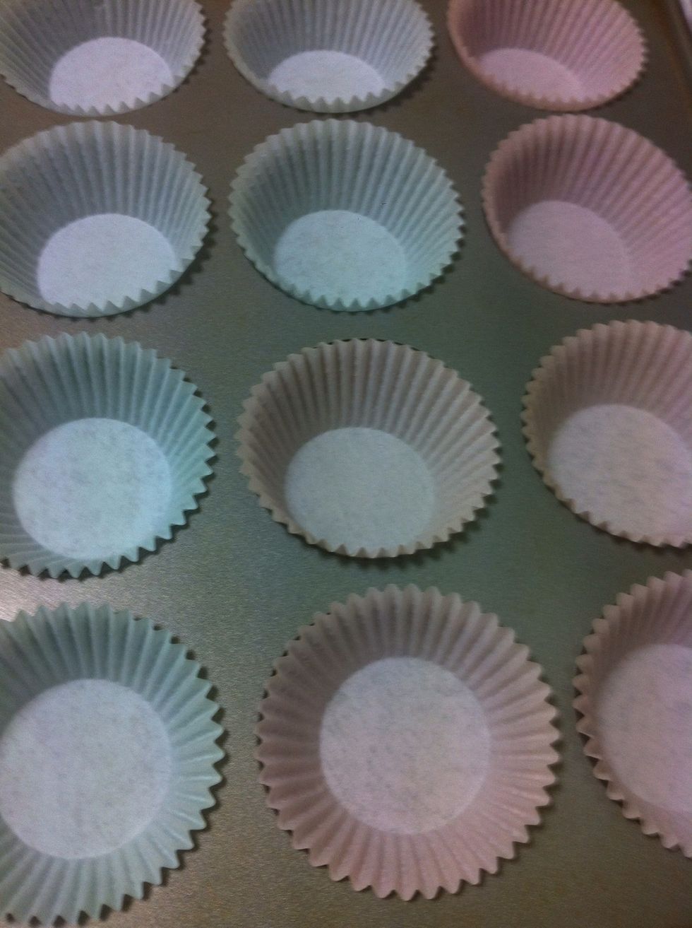 Line a muffin tin or spray with cooking spray
