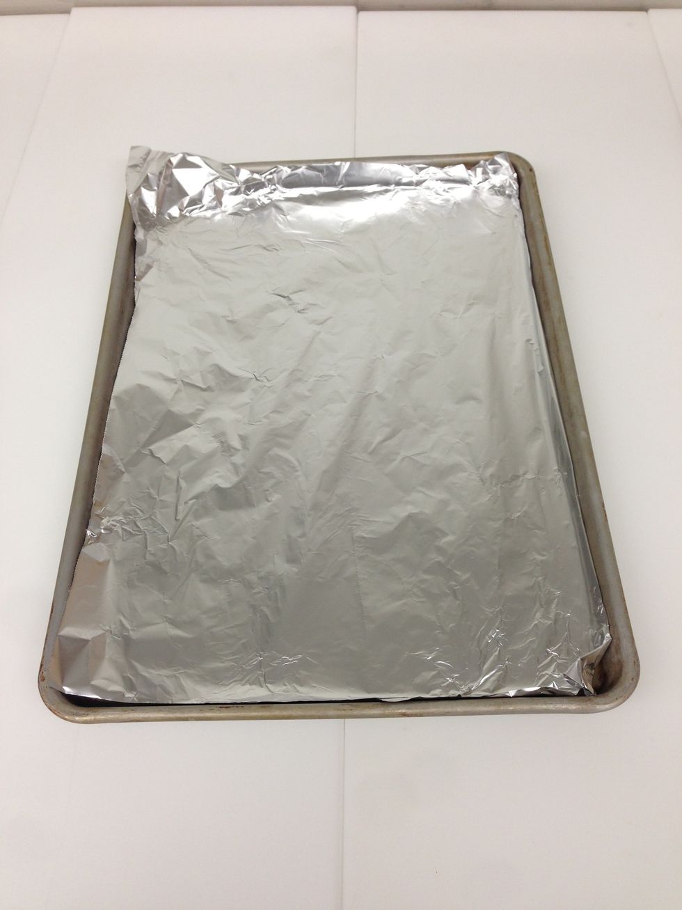 Line a pan with foil.