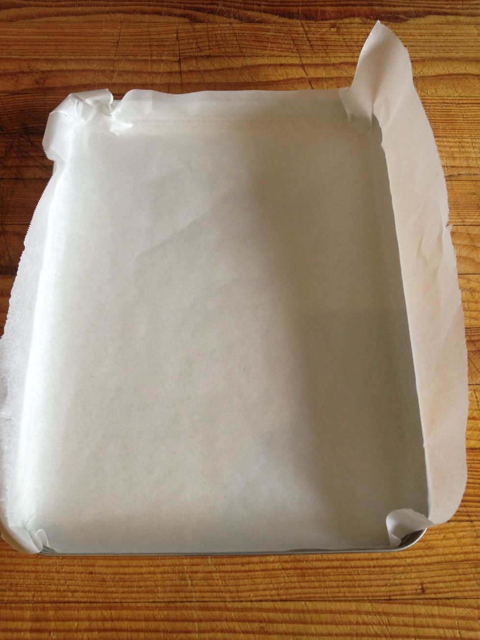 Line a tray or whatever you have with grease proof paper