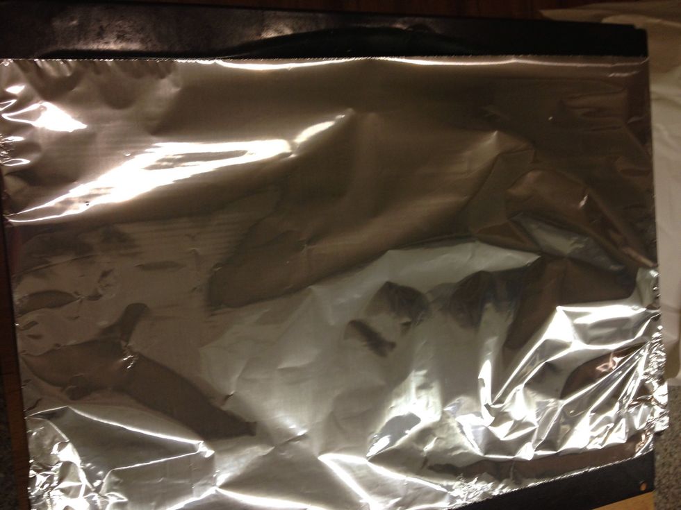 Line a tray with al foil