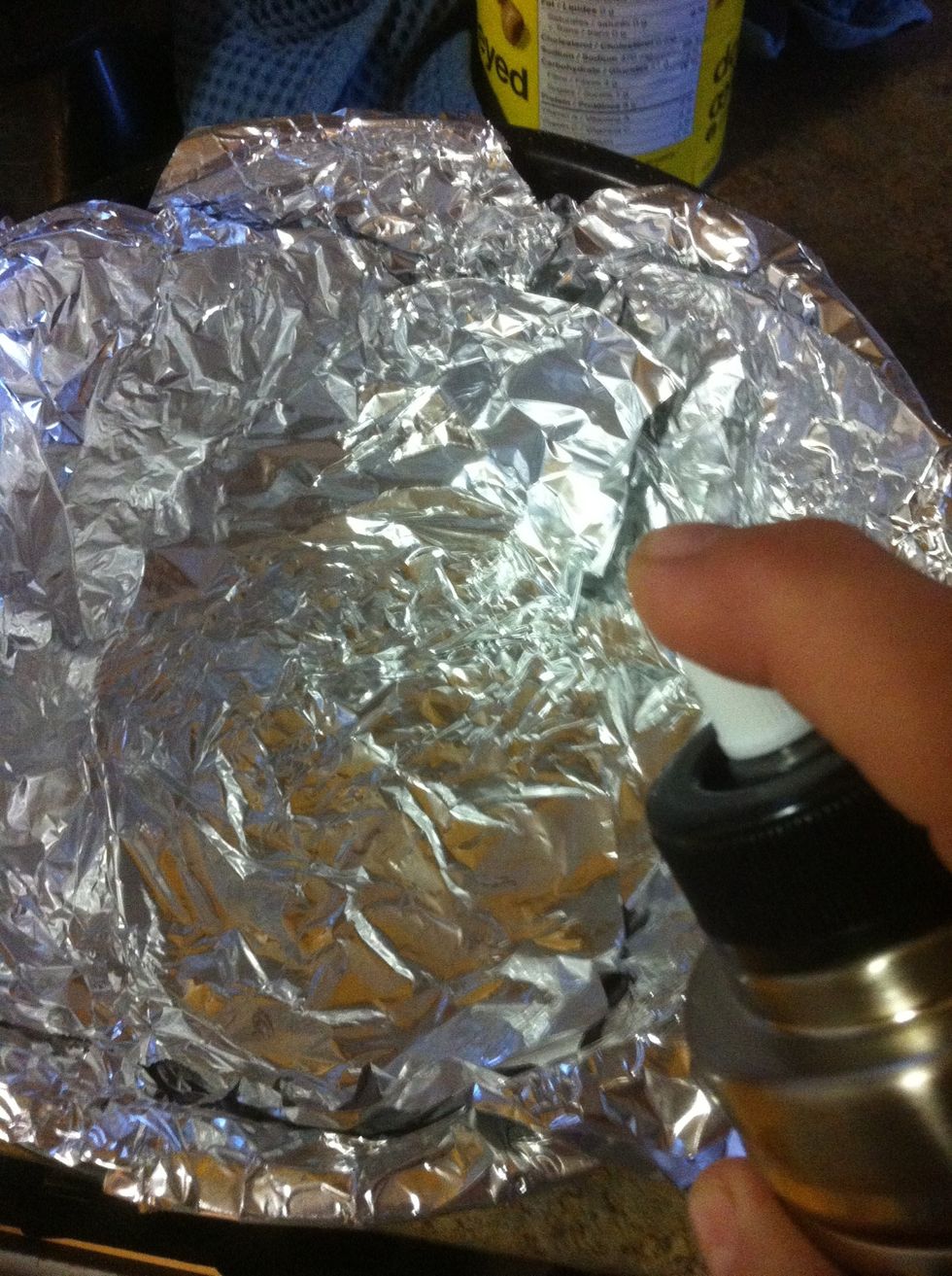 Line casserole dish with tin foil and spray with a bit of oil (easy cleanup!)