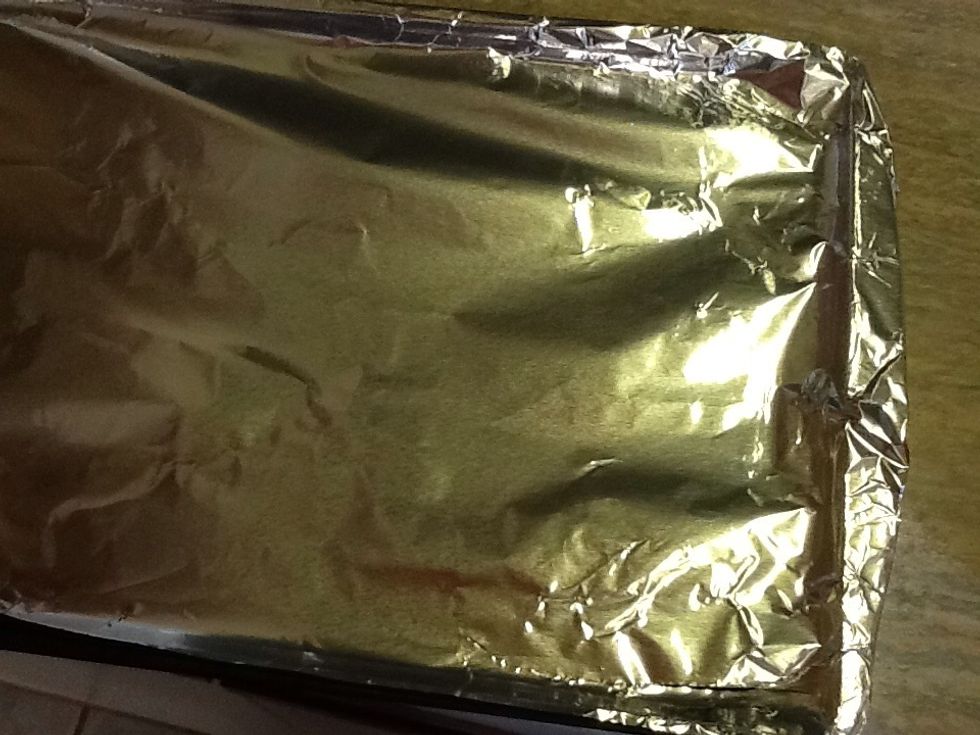 Line cookie sheet with foil