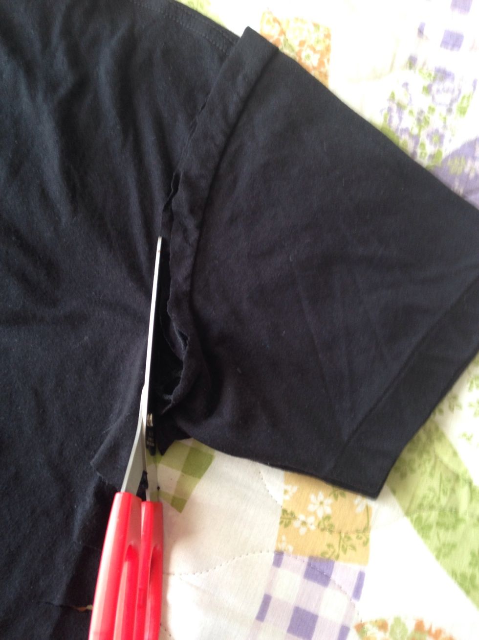 Line it up then cut the other sleeve.