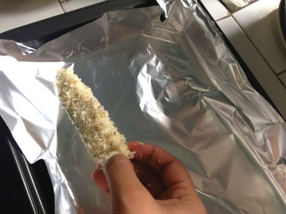 Line on a foil. Do the rest for all sticks