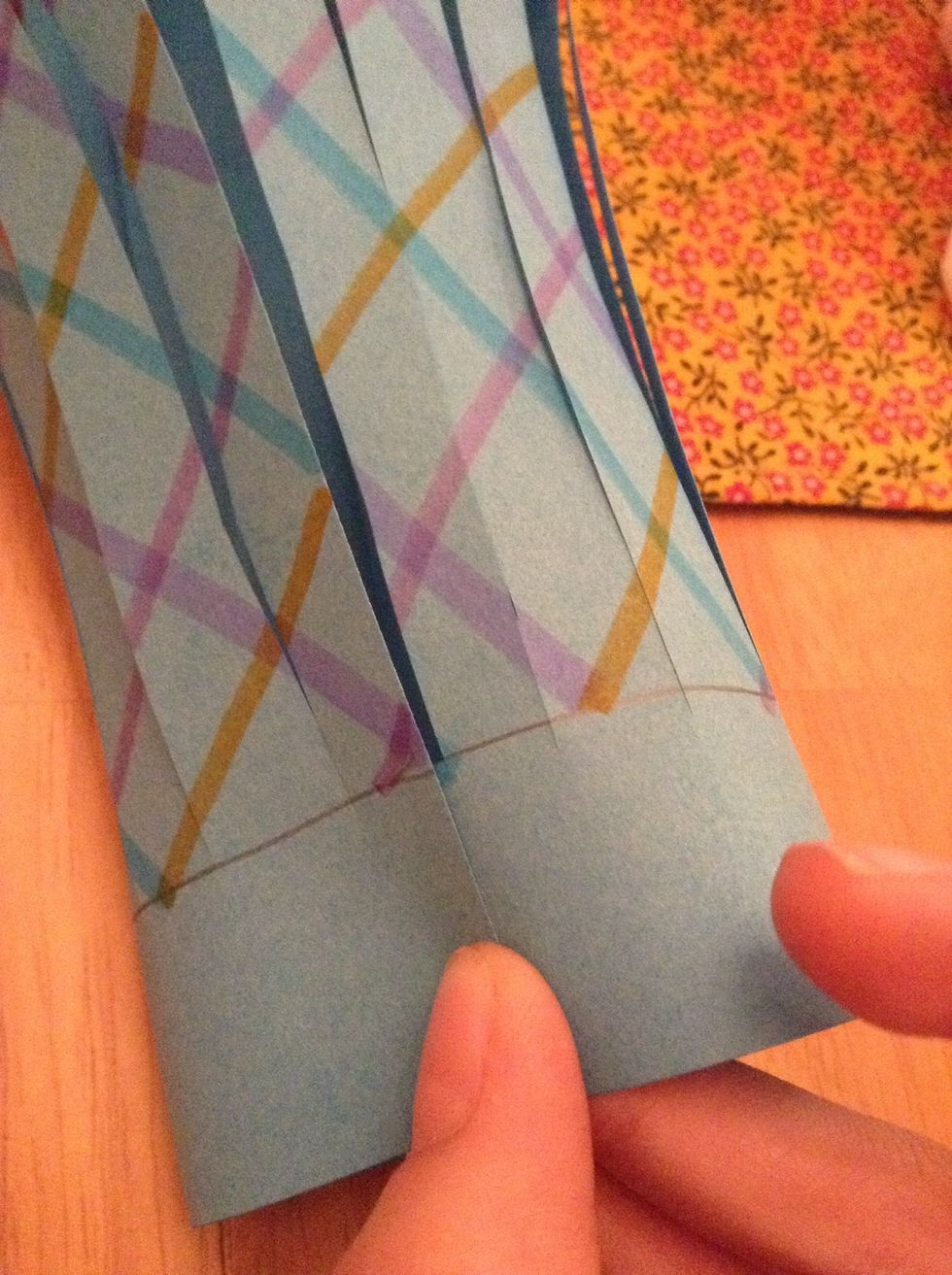 Line up and leave a space for them to bend tape staple or glue whatever just make it stick together both ends