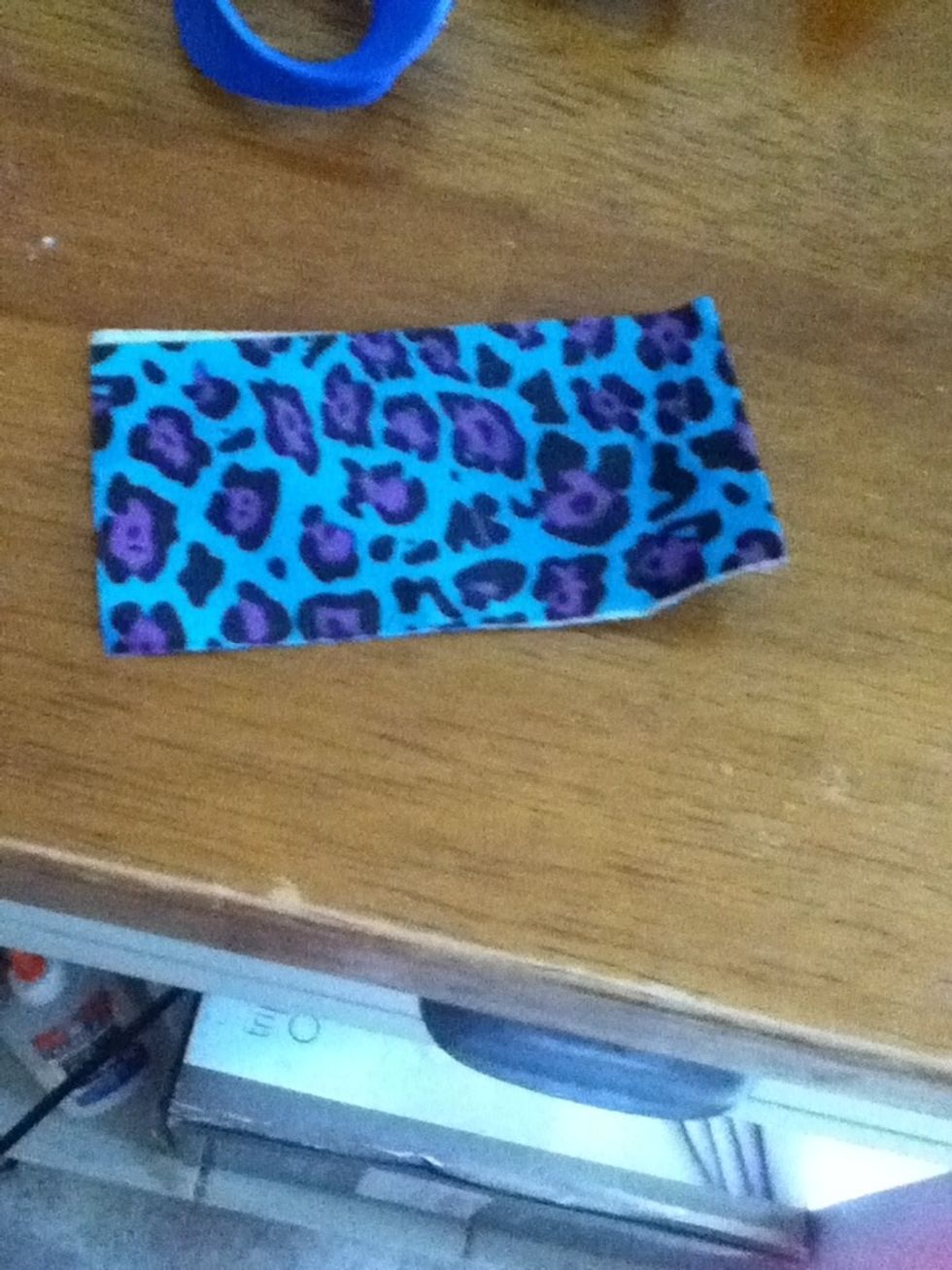 Line up the ends and fold it in half. Now put that to the side.