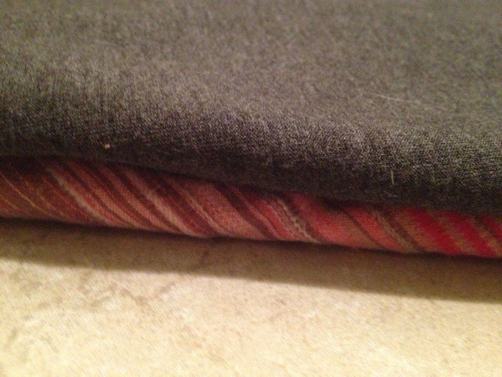 Line up the folded parts together.