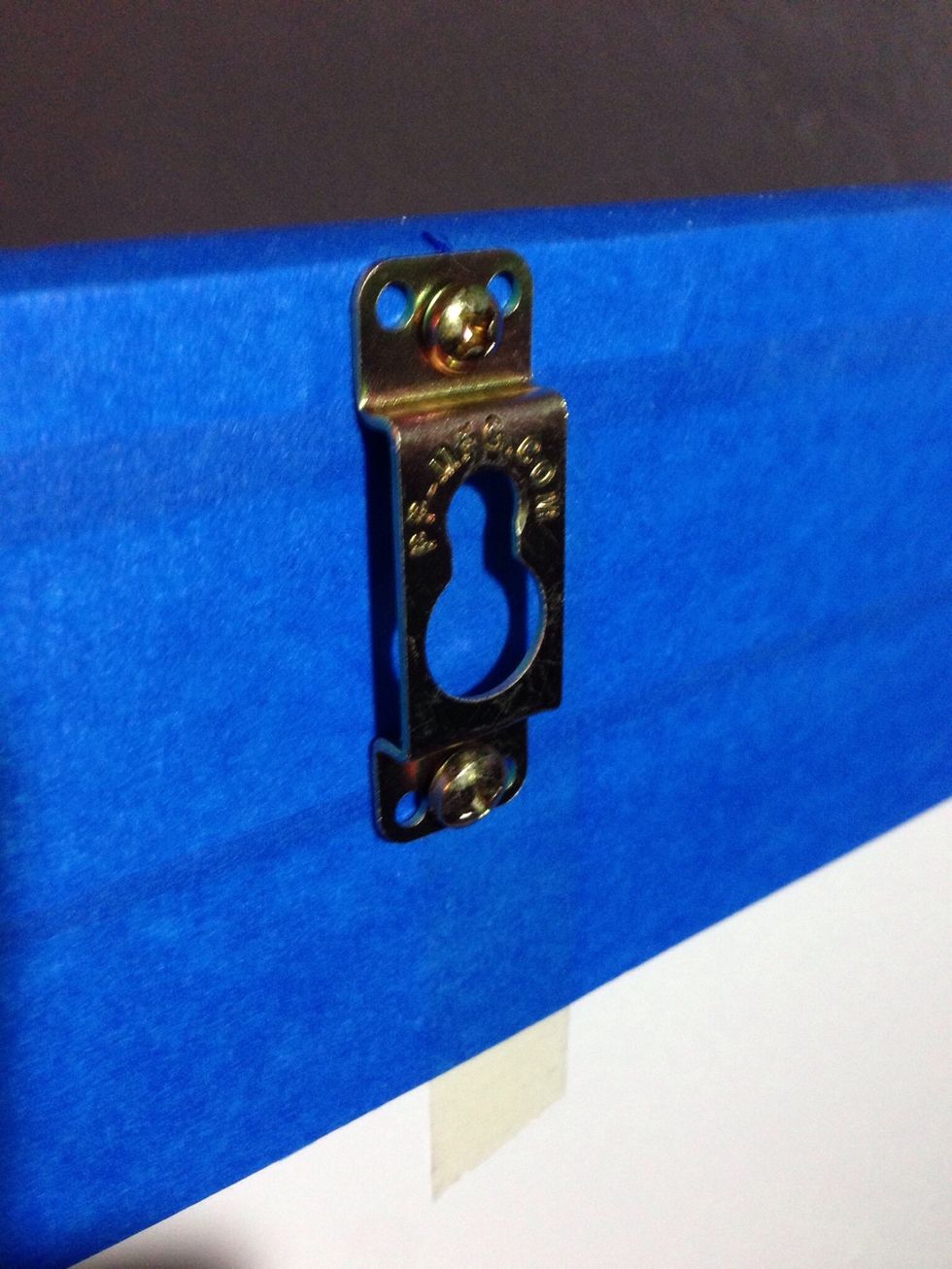Line up your hinges and screw them in making sure you don't screw through he front. Make sure the hinges are level.