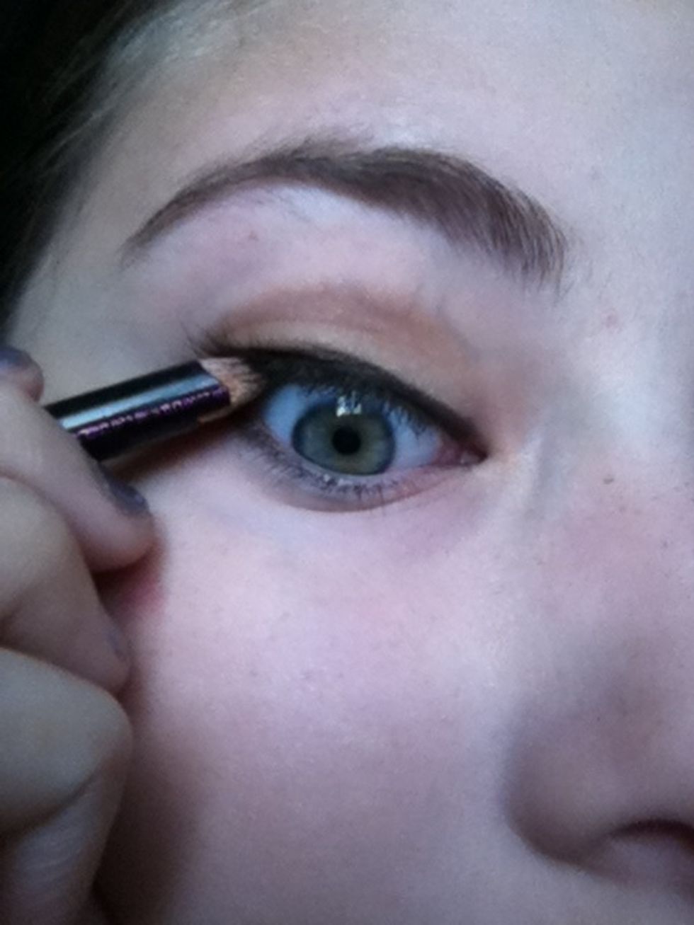 Line upper water line to give the illusion of thicker lashes