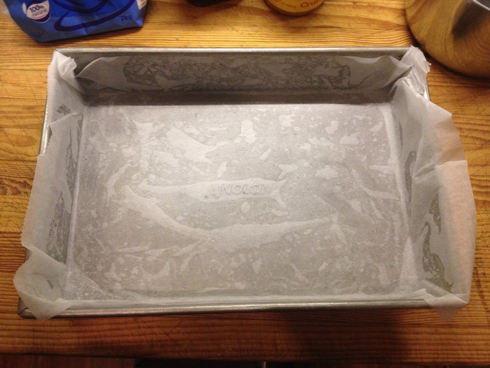 Line with grease proof paper