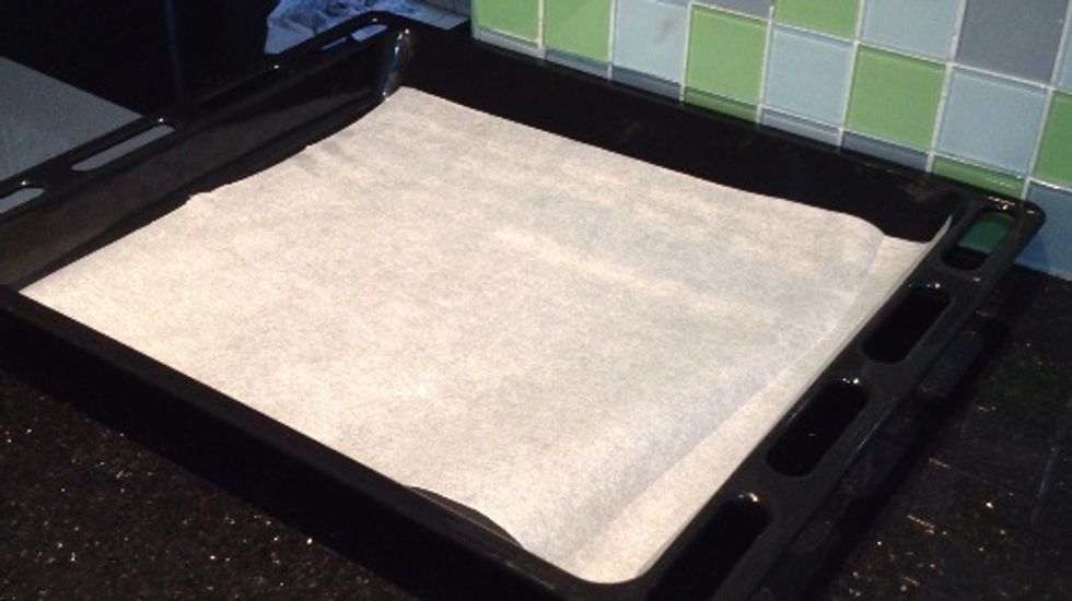 Line your baking sheet with parchment paper.