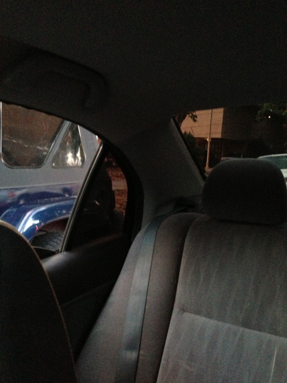 Line your car up with the target car. A good guideline to follow is if you can see the (invisible) driver next to you, then you're lined up properly. Here, the back end happens to be aligned.
