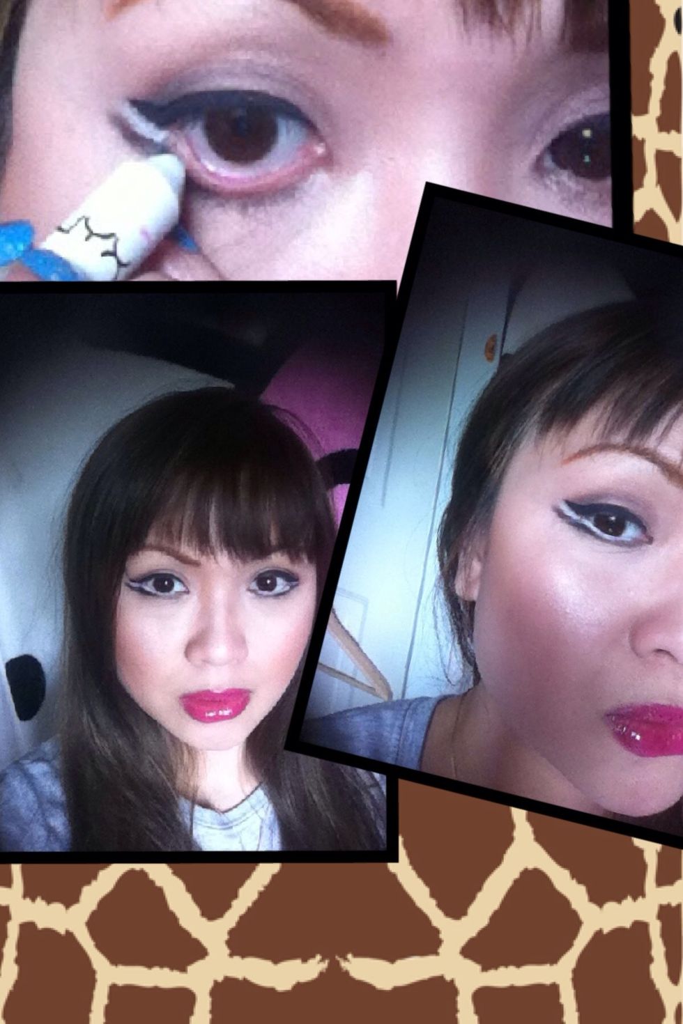Line your waterline with your white eyeliner to achieve an illusion of bigger eyes.