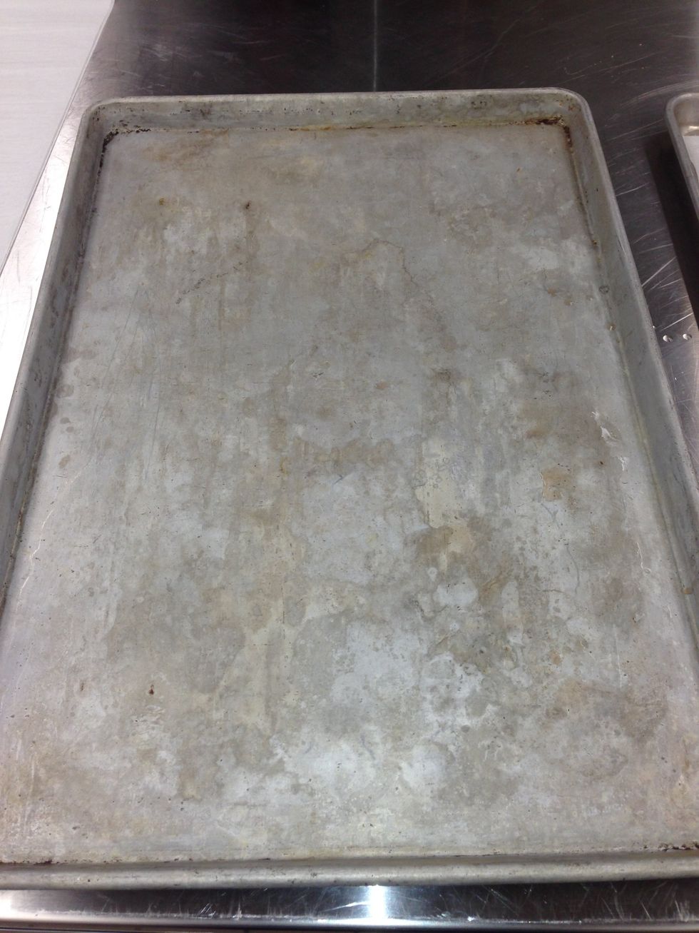 Line your work area with sheet pan liner or sheet pans.