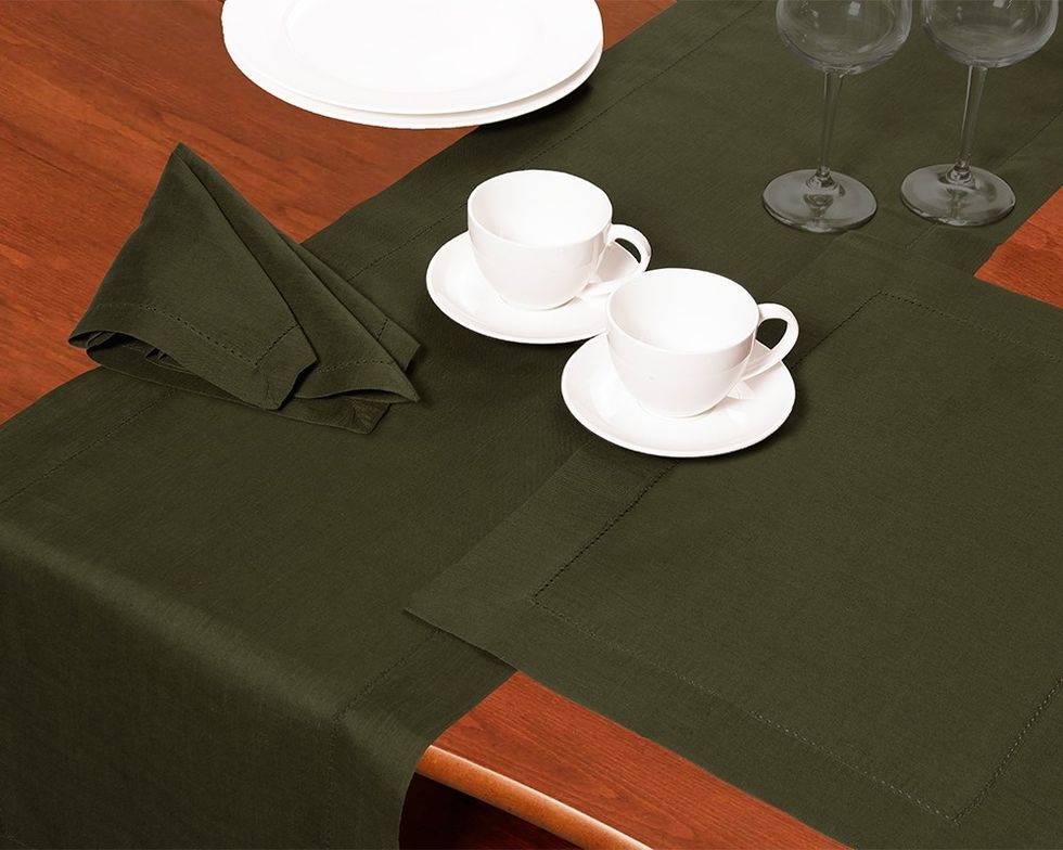 Linen Runner With Fagotting, Buy Now:- https://www.maddhome.com/table-runners/solid-100-linen-runner-with-fagotting-1609.html