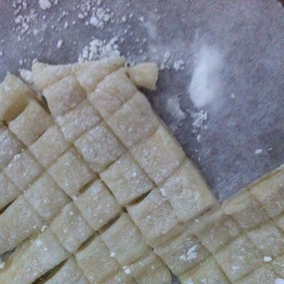 Little squares are pretty easy, but other cute cookie cutters would be awesome! Store in an airtight jar for up to 3 days.